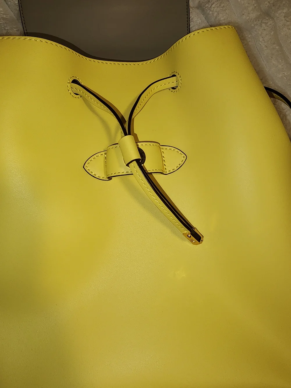Lauren Ralph Lauren Yellow Leather Backpack Crossbody